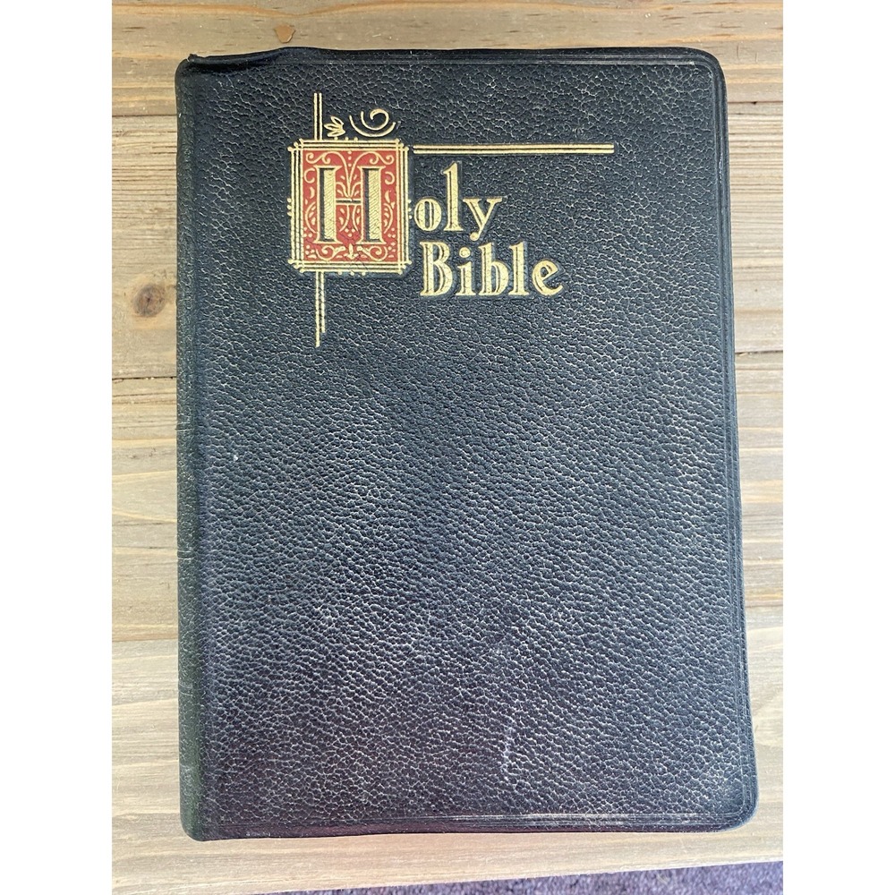 VTG The Holy Bible Saint Joseph New Catholic Edition Leather 1963